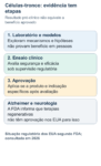 Escala de evidência: estudo celular e animal gera hipóteses; ensaio clínico avalia segurança e eficácia sob supervisão regulatória; aprovação vale para um produto e indicação específicos. A FDA informa que terapias regenerativas não são aprovadas nos EUA para Alzheimer ou outros transtornos neurológicos.